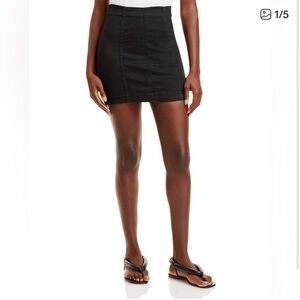 Free People Black Mini Skirt